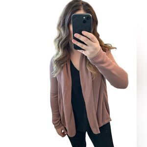 Peruvian Connection Pima Cotton Open Front Cardigan Casual Sweater Size XS